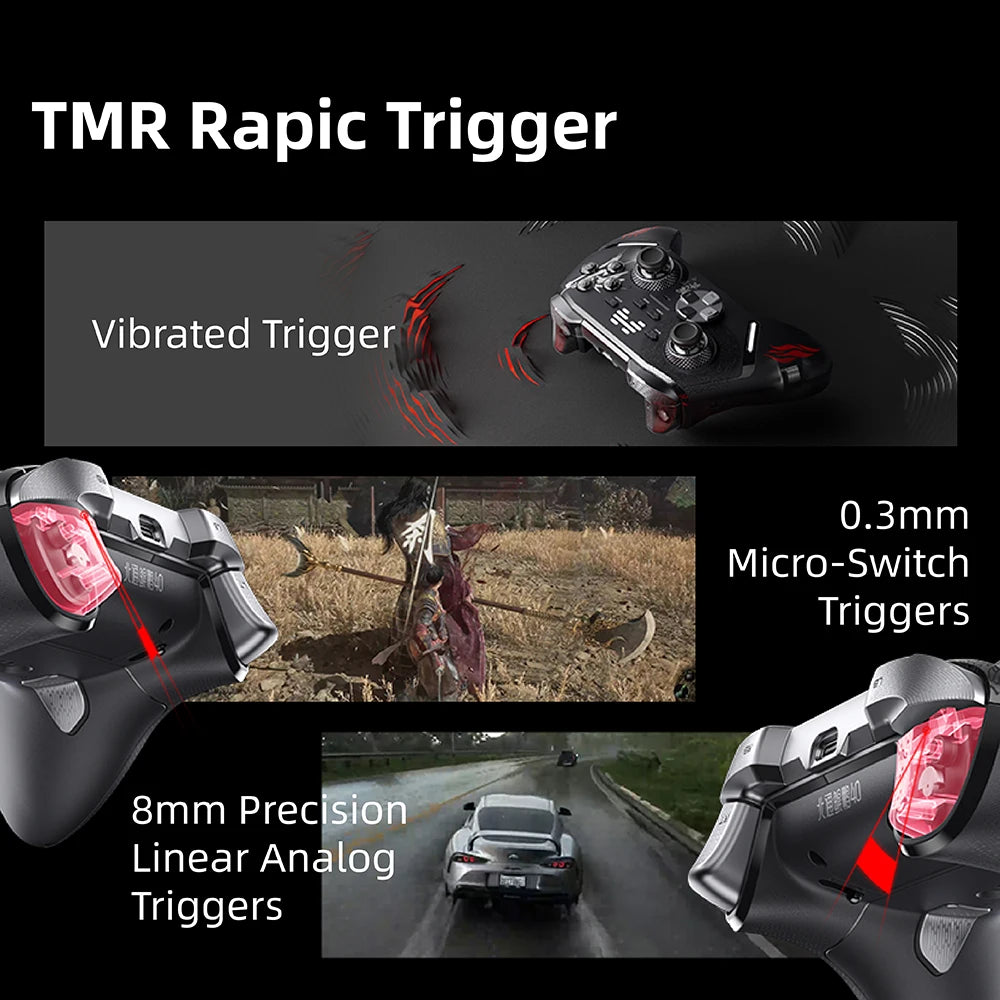 BEITONG KP40 Elite Gamepad WUCHANG Fallen Feathers Game Controller with TMR Joysticks and Triggers for PC Switch iOS Android