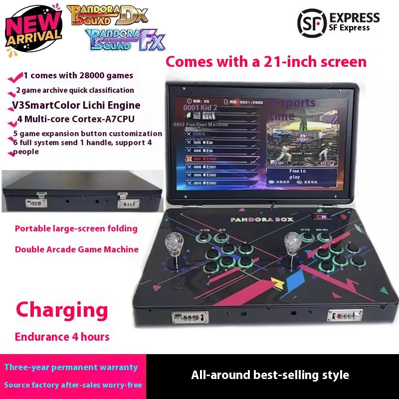 Arcade Pandora Game Console Multi in One Moonlight Box Portable Folding Fighting Game Console Customizable