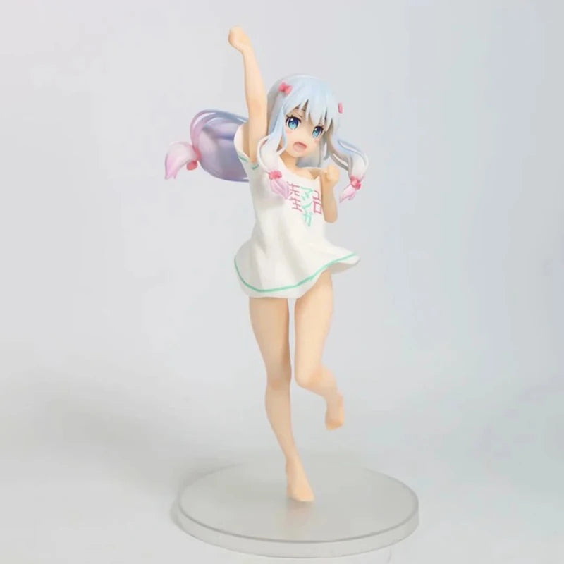 24 см ново аниме Ques Q Eromanga Sensei Sagiri Izumi Ending Mode Meruru тениска Ver Pvc екшън фигурка играчка Sagiri Izumi секси фигурка