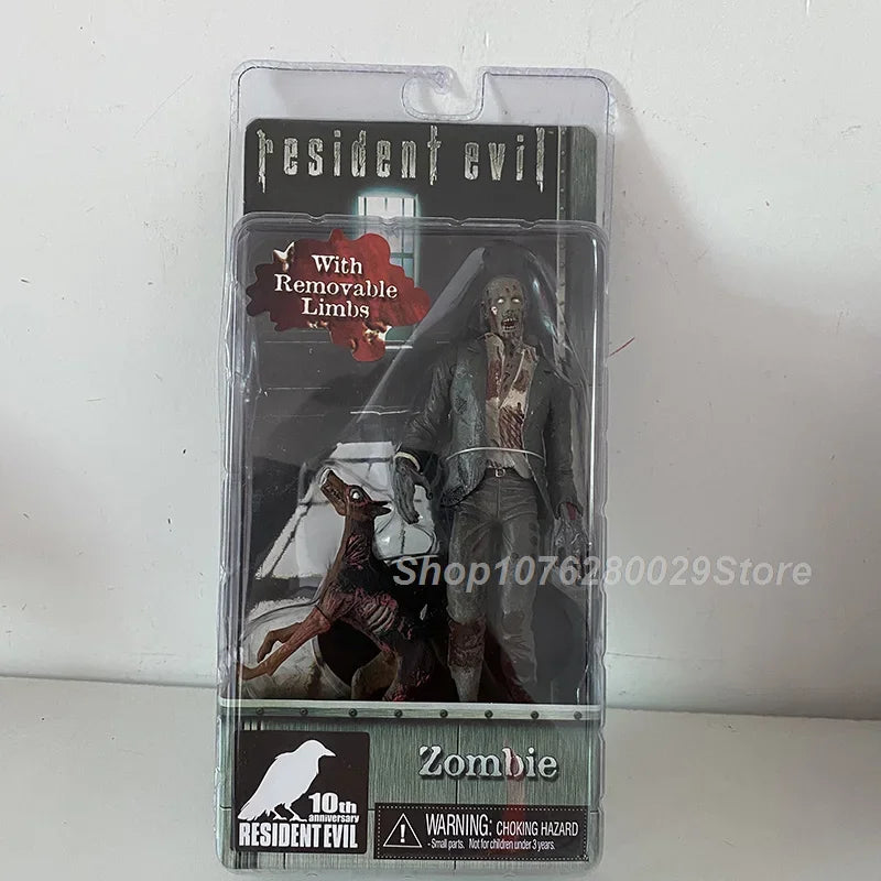 NECA Redfield Hunk Zombie With Dog Licker And Walker Chris Redfield Biohazard Executioner Majini Action Figure Model Toys Decor