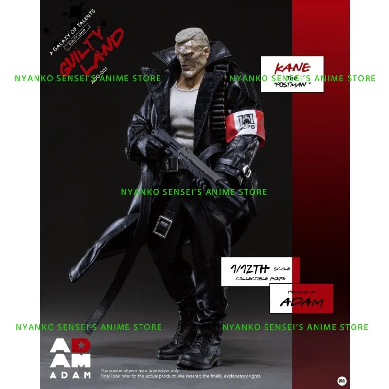 In Stock ADAM GUILTY LAND KANE Postman 1/12 Scale Sin City Fabric Outfit Soldier Action Figure Anime Model Toy Gift Collectible