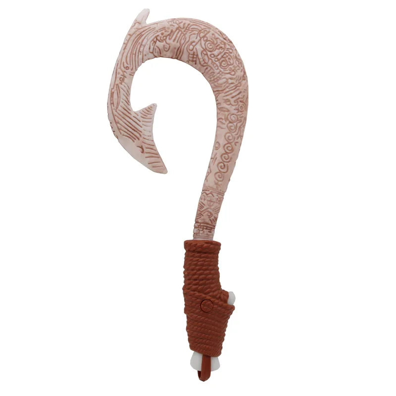42cm Disney Moana 2 Ocean Adventure Fish Hook Knife Figure Toys with Light Cosplay Maui Weapon Children Birthday Gift Toys