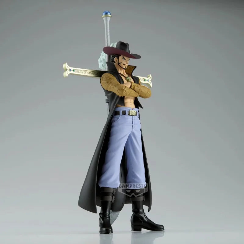 Bandai Original Banpresto Anime ONE PIECE DXF Falkenauge Mihawk PVC Action Figure Sammeln Modell Spielzeug Geschenke