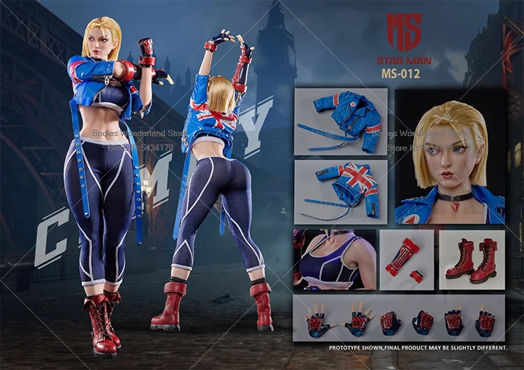 In Stock STAR MAN MS-012 1/6 Scale Female Soldier Cammy Blue Bee Agent Full Set 12inch Action Figure Doll Collection
