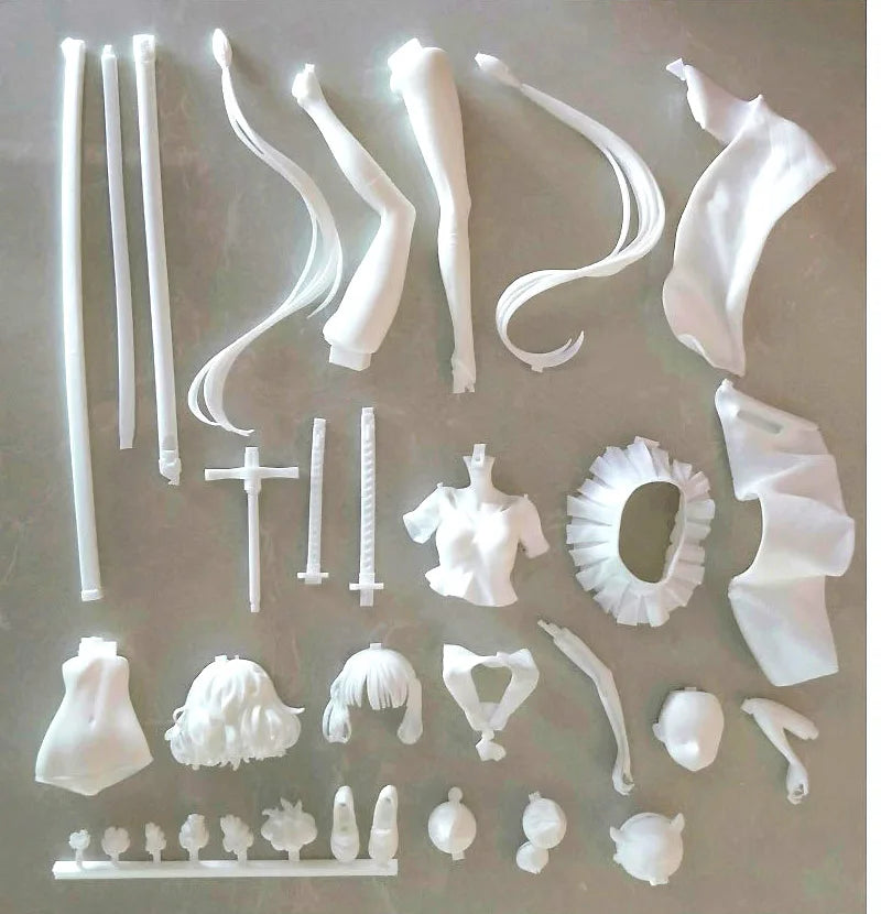 Anime Fate/Grand Order Katsushika Hokusai Figurenset, Kawaii-Resin, GK DIY, Weiß, Montage, GK Modellstatue, Spielzeug, Puppensammlung