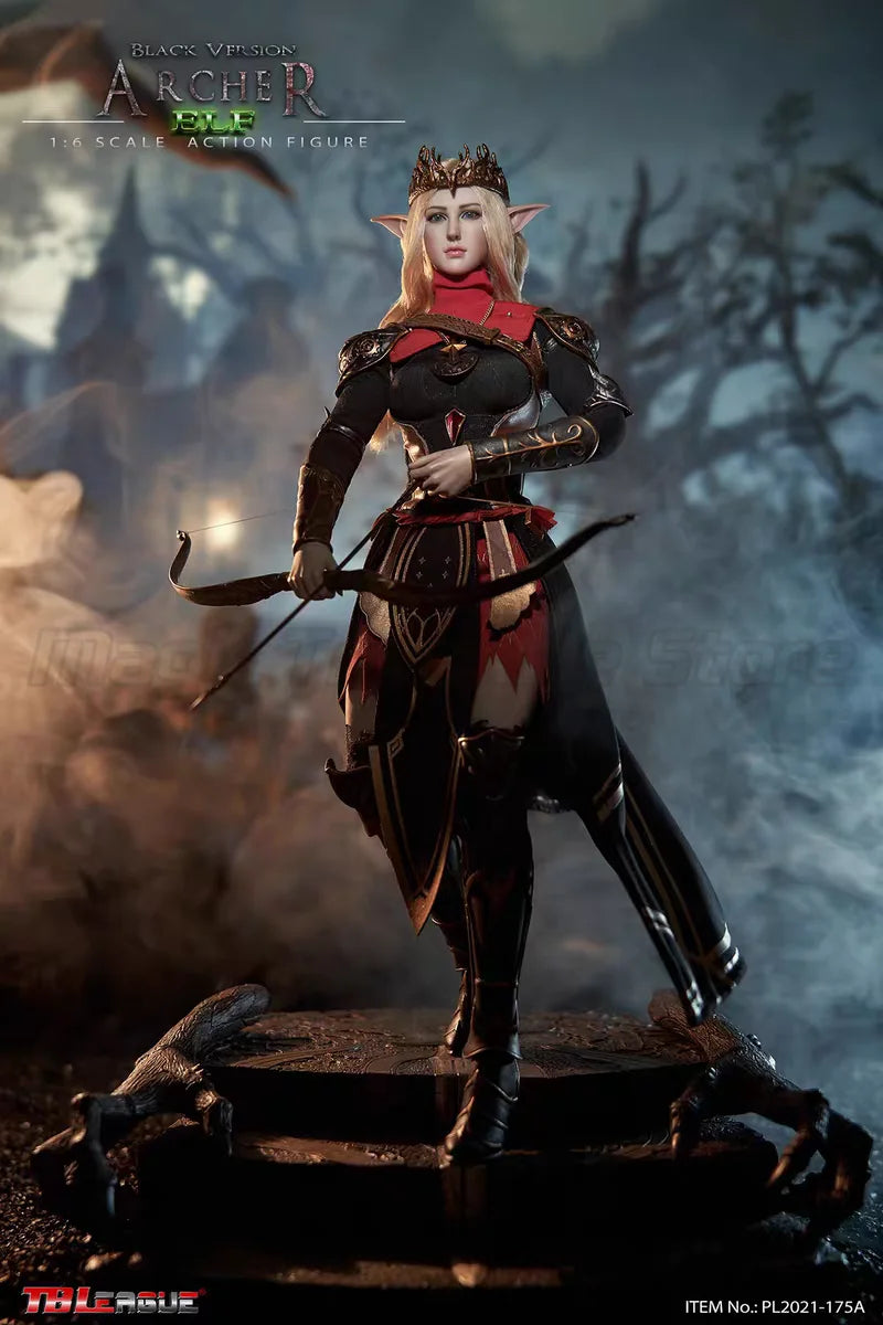 【MT】Original TBLeague PL2021-175A Elf Archer-Black 1/6 Scale Action Figure