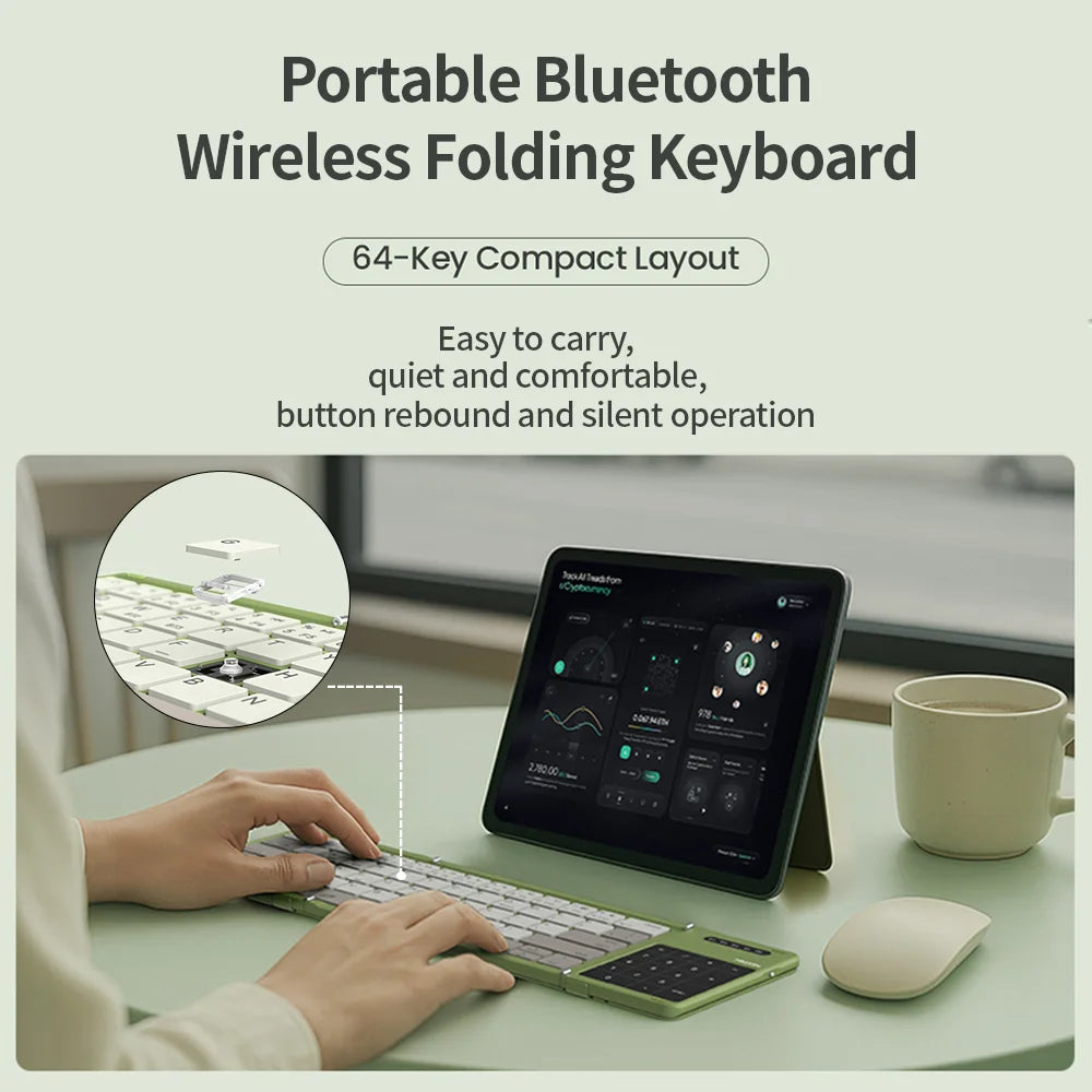 NILLKIN Folding Bluetooth Keyboard With Touchpad For Smartphone Windows IOS Android PC Office Mini Portable Wireless Keyboard