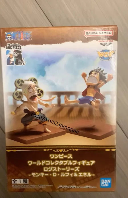Original Bandai ONE PIECE WCF LOG STORIES Luffy Nami Eneru Anime Action Figures Model WCF desktop Ornaments Gift Decorations