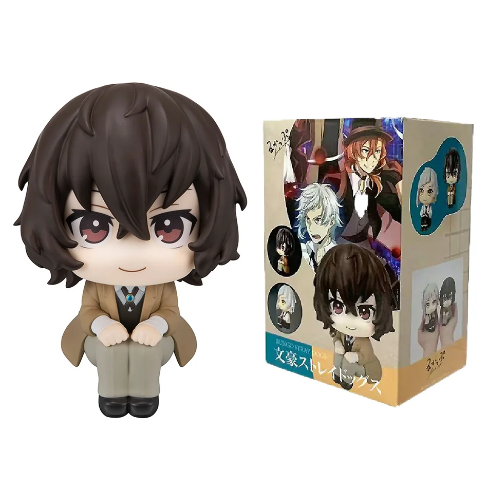 10cm Bungou Stray Dogs Anime Figure Look Up Nakajima Atsushi Action Figure Q Version Dazai Osamu Figurine PVC Collection Gifts