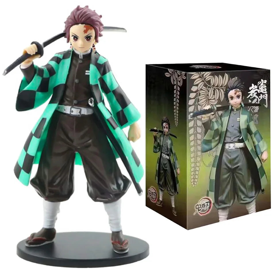 Ghost Slayer Anime Character Zaomen Tanjiro You Bean My Wife Shanyi Handmade PVC Model Anime Peripheral Ornament Birthday Gift