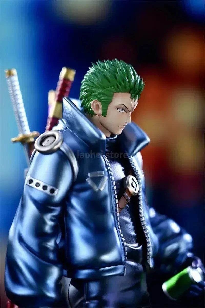 Anime One Piece Figuren Roronoa Zoro Action Figur Cyberpunk Zoro Figur PVC Modell Puppe Sammler Dekoration Spielzeug Geschenke