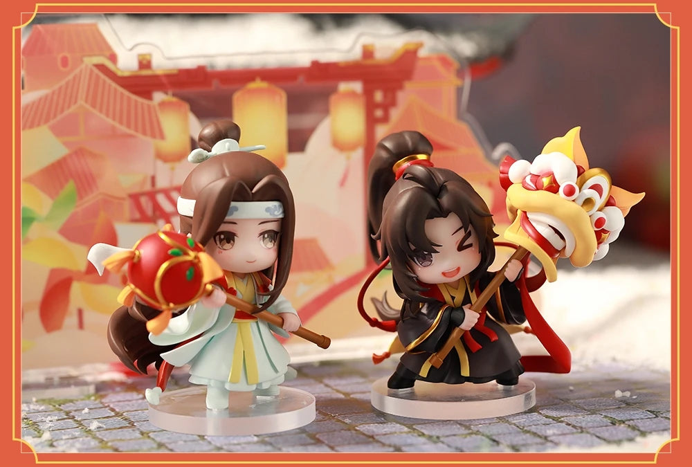Original Mo Dao Zu Shi Wei Wuxian Lan Wangji "Dance And Music Ascending To The Level" Series Q-Version Figurine Collection Gift