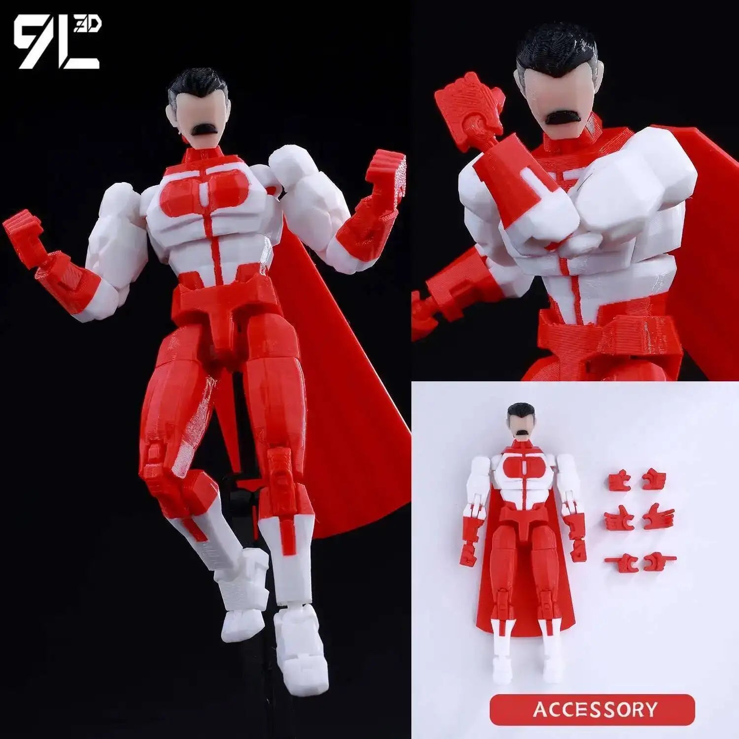 9L3D Dummy13 Unbesiegbarer Omni-Man-Verrat Anime Mehrgelenk-Shapeshift-Spielzeug Kampf-Actionfiguren Freundgeschenk Lucky Titan13