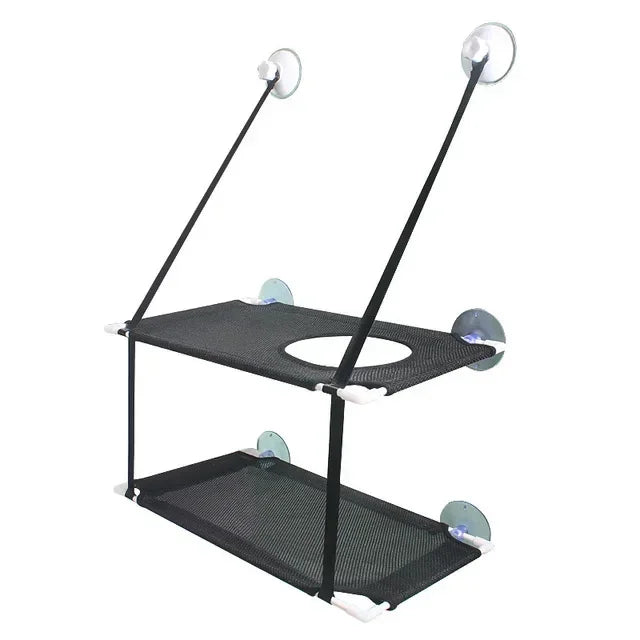 Cat Hammock Suction Cup Windowsill Cat Comfortable Hammocks Summer Breathable Mesh Single/Double Hanging Beds Pet Accessories