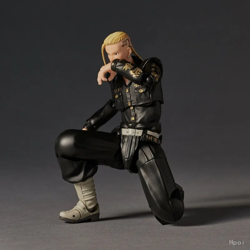 In Stock Original KAIYODO Revoltech Tokyo Revengers Draken Anime Figure Toy Gift Ornament