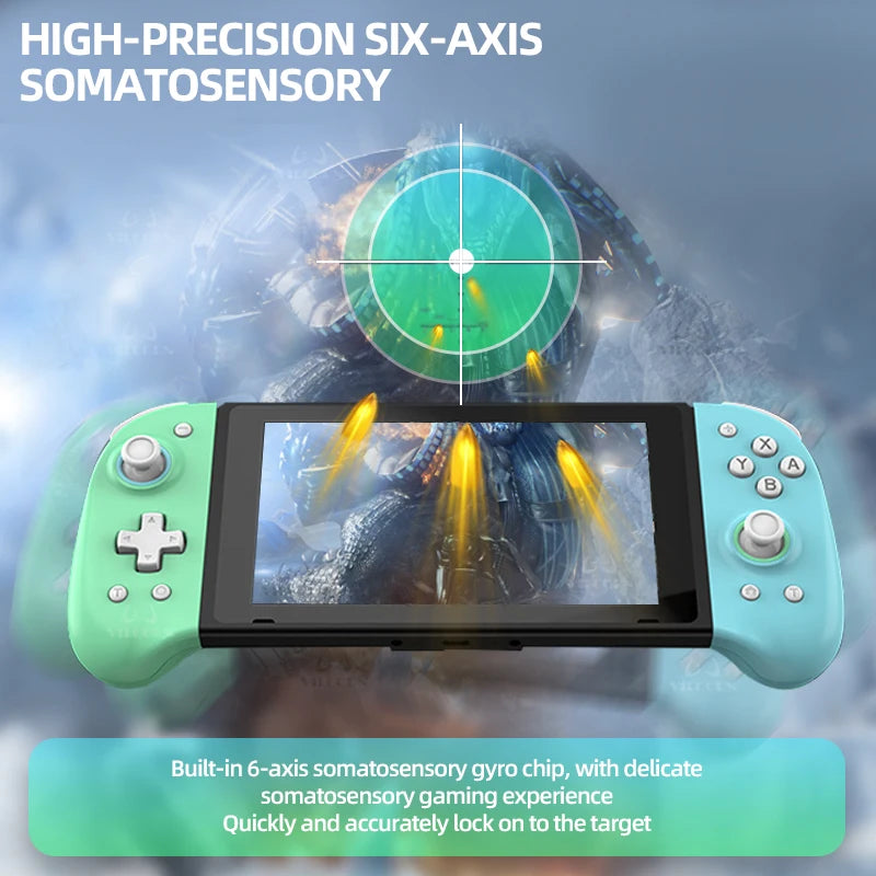 Wireless Hall Gamepad For Switch Oled Lite Joypad Hall Trigger Joystick Control with Programmable Turbo & Vibration