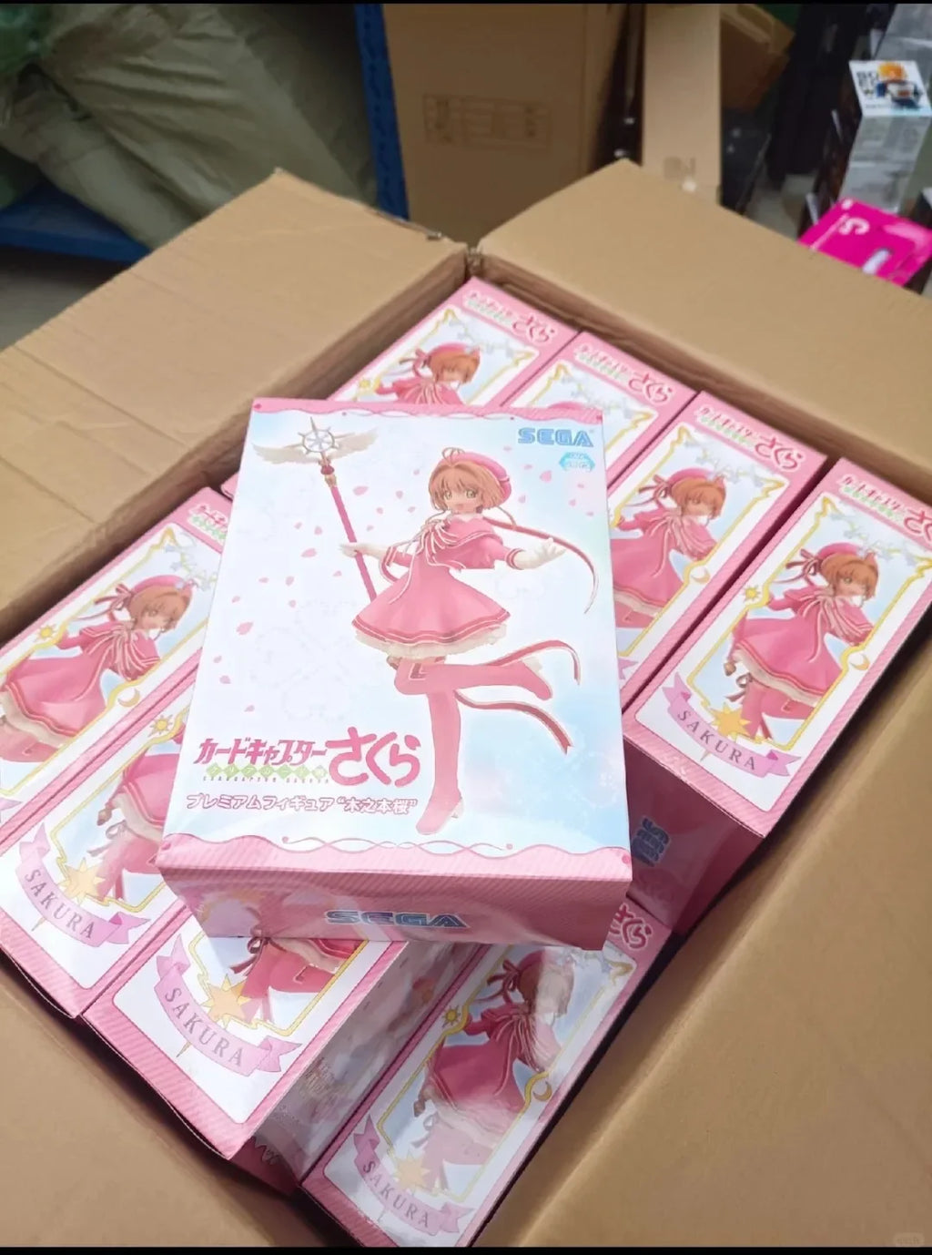 Original Sega Actionfigur Card Captor Sakura Kinomoto Sakura Kawaii 22 cm PVC Anime Figur Sammlung Modell Zimmer Dekor Geschenk