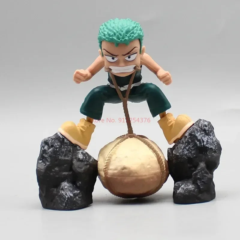 One Piece GK Стояща поза Соло детство Соло 9 см хапещ камък сцена статуя модел настолен орнамент