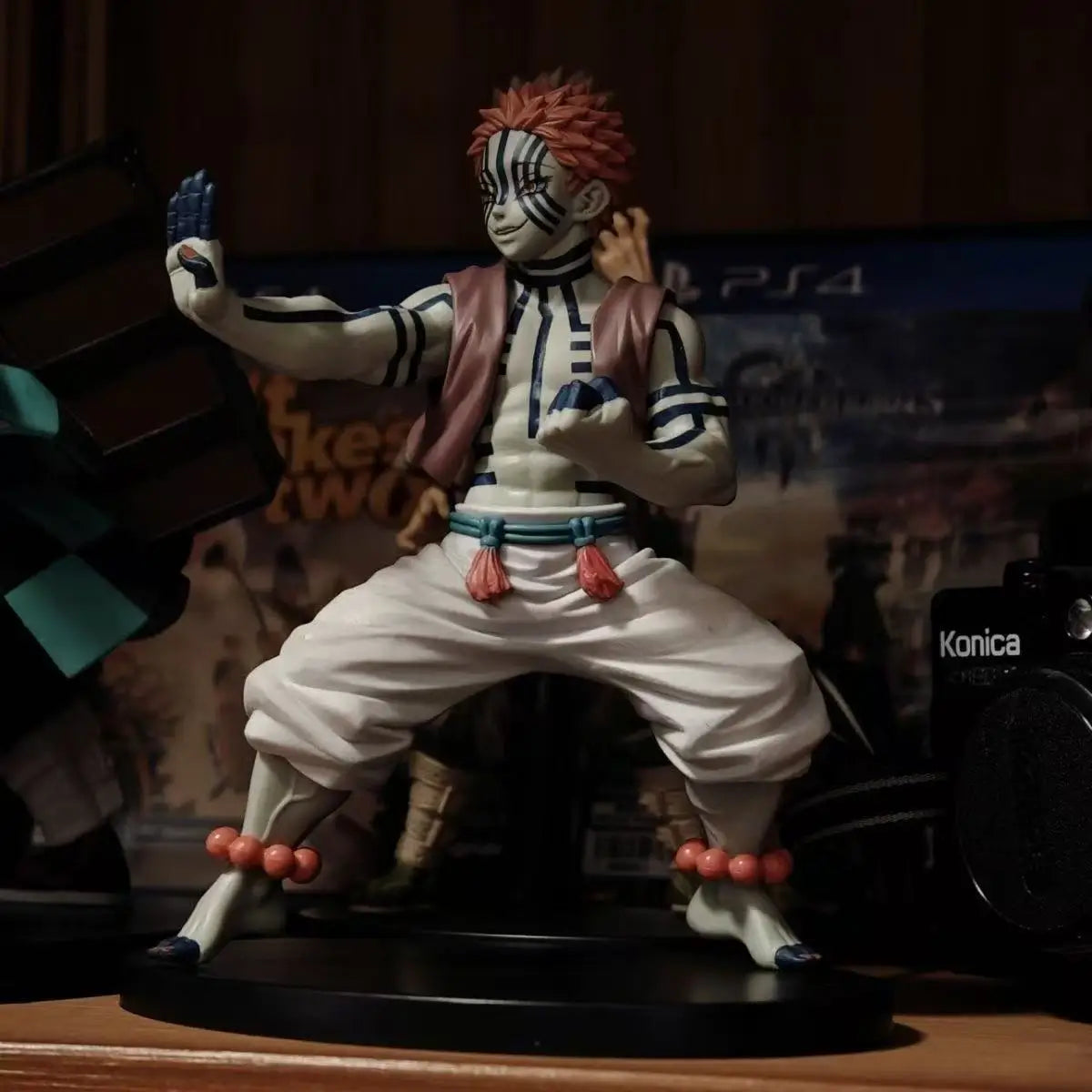 Anime Demon Slayer Figure Model Toy Juuni Kitsuki Akaza Battle Figure Doll Desktop Decoration Collection Gifts
