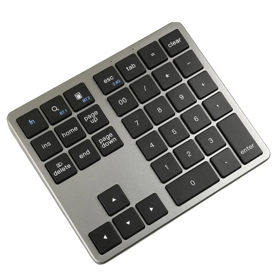 2.4Ghz Wireless + Bluetooth Numeric Keypad K35 Number Pad USB C Rechargeable Numpad for IOS Android Windows Digital Keyboard