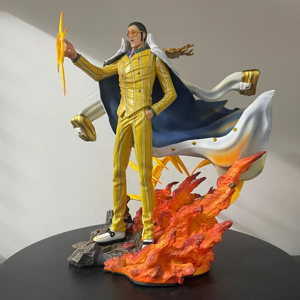28CM One Piece Borsalino Anime Figure 3 Great Generals Kizaru 2 Gestures Action Figurine Model Comic Room Decor Christmas Gifts