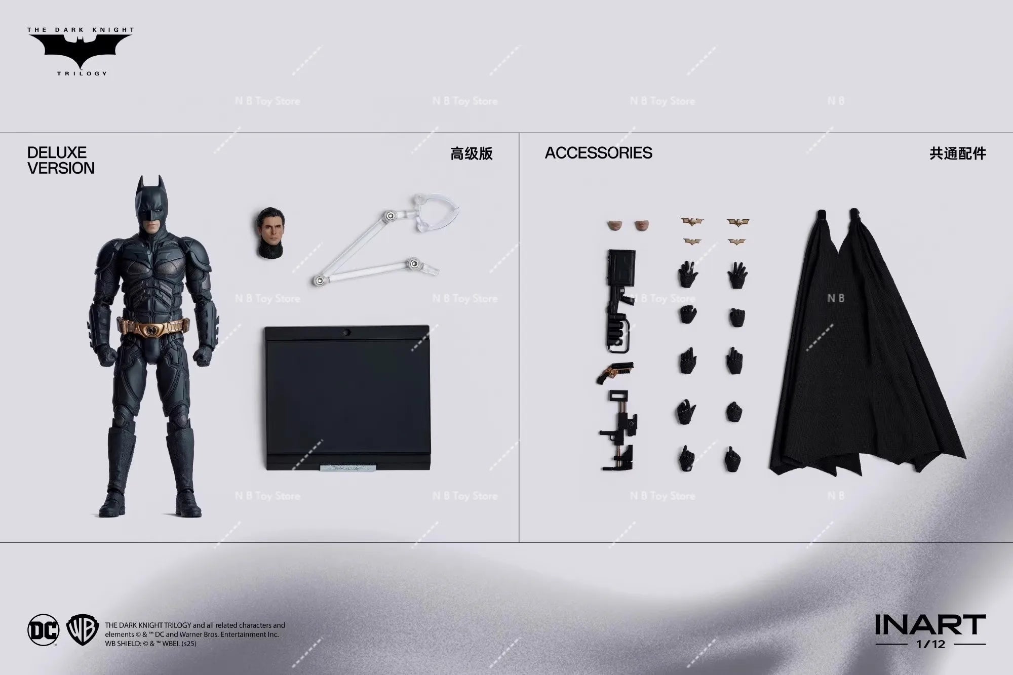 In Stock INART Studio 1/12 Batman The Dark Knight Trilogy Standard/Deluxe Version Full Set 6Inch Action Figure Model Collection
