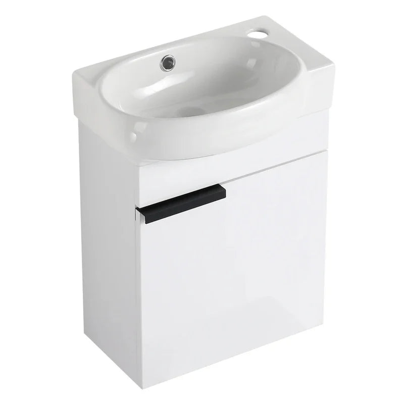 16 Inch Soft Close Bathroom Vanity with Sink for Compact Spaces