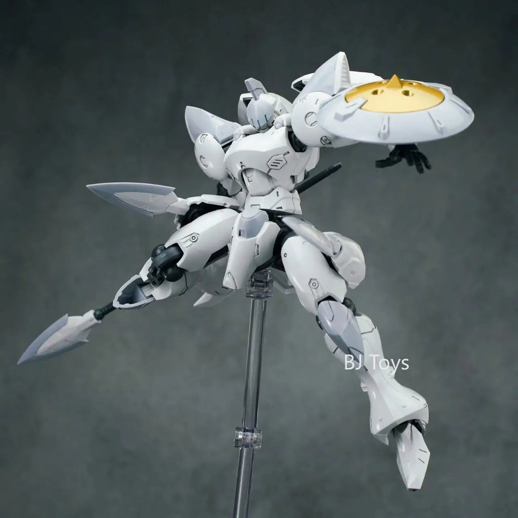 Sheik Mainland Hyper Cavalry ACTAEON 1/144 Assembly Mech Action Figure | Lance & Accessories, White & Red, Boys Collectible Gift
