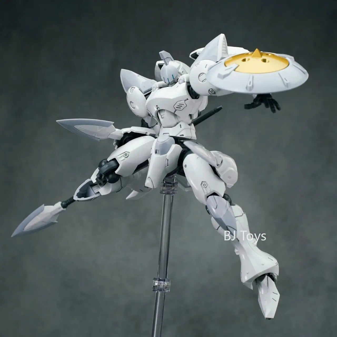 Sheik Mainland Hyper Cavalry ACTAEON 1/144 Assembly Mech Action Figure | Lance & Accessories, White & Red, Boys Collectible Gift
