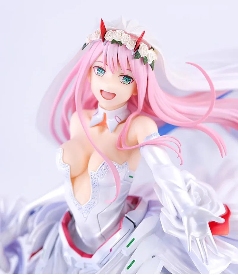 DARLING in the FRANXX Code:002 Zero Two 02 For My Darling Anime Girl PVC Action Figure Toy Collection Wedding Dress Model Doll