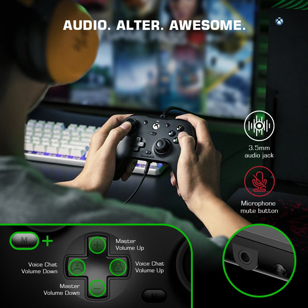 Neue Farbe GameSir G7 SE Xbox Wired Gamepad Gaming Controller Blau Lila mit Hall-Effekt-Joystick für Xbox XS One