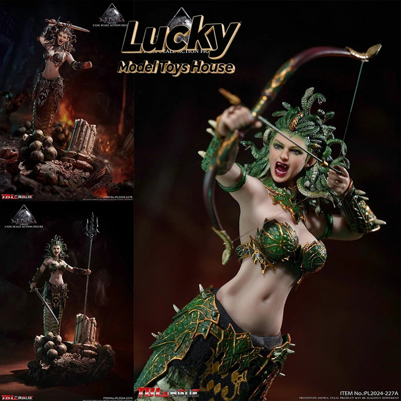 TBLeague PL2024-227 Snake Tail Version 1/12 Medusa Female Monster Action Figure Battle Damaged Platform Ornament 6inch Soldier