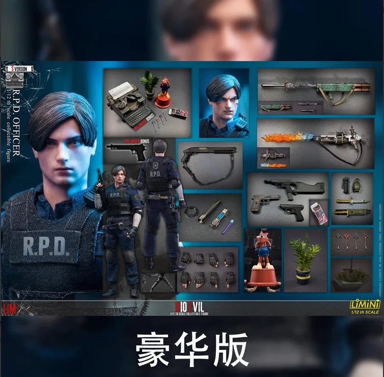 Original Limtoys Leon Rpd Officer 1/12 Scale Articulated Action Figure Collectible Deluxe Version Accessories Set In Stock