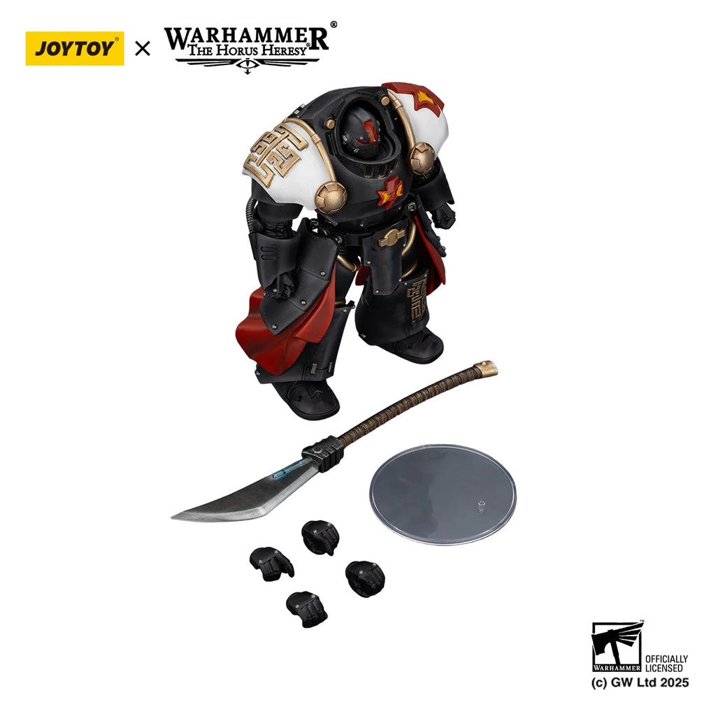 JOYTOY Warhammer 30K 1/18 Action Figure White Scars Legion Praetor White Scars Ebon Keshig Terminator Collectible Model Toys