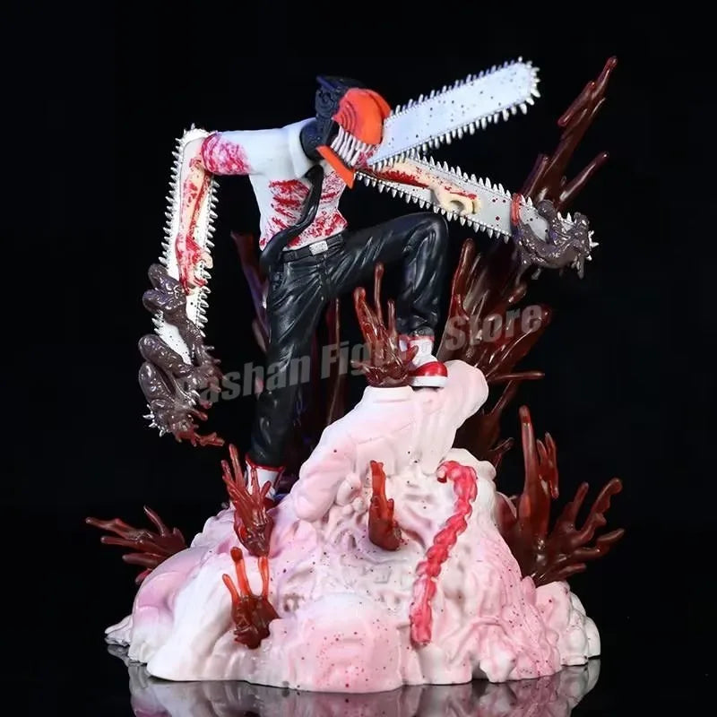Gk Chainsaw Man Denji Pochita Action Figure Statue Makima Figurine Model Toys Collection Desktop Ornaments Demon Hunter Figures