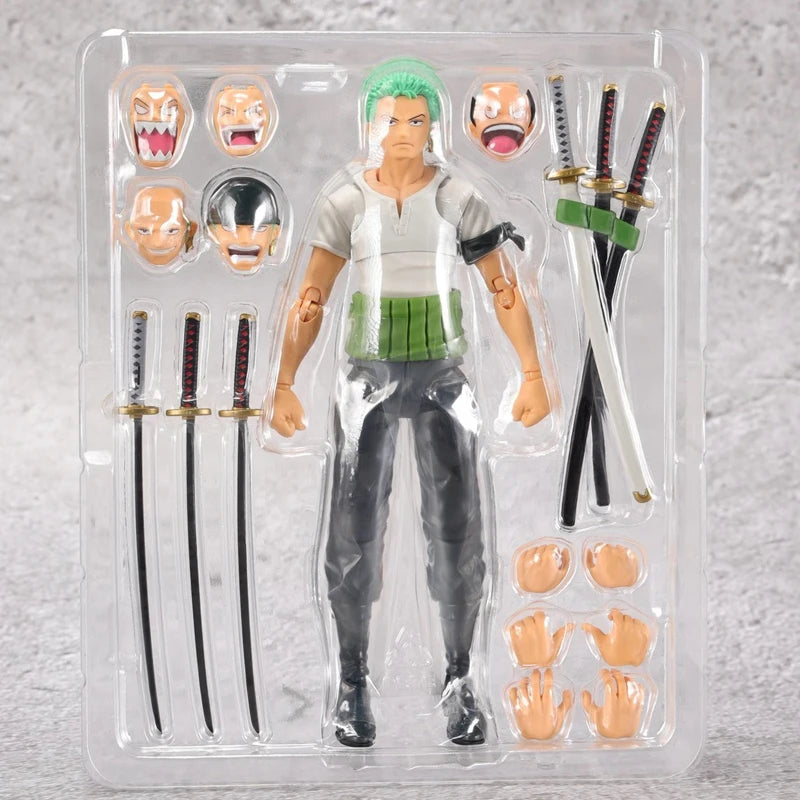 Bandai S.H.Figuarts One Piece Romance Dawn Action Figure Monkey D Luffy Nami Roronoa Zoro Usopp SHF Figure Model Collection Toys