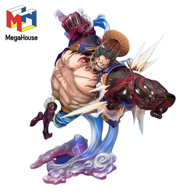 В наличност One Piece Monkey D. Luffy Gear 4 Bouncy Man Megahouse POP SA-MAXIMUM Колекционерски орнаменти Кутия Маркови играчки Подаръци