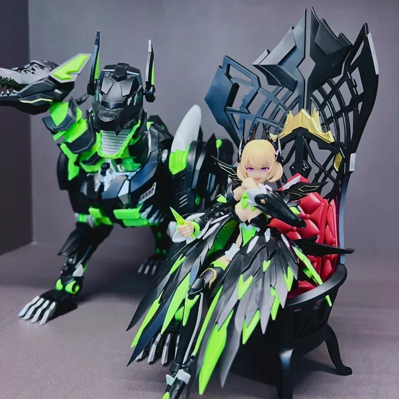SIN-04 Envy 1/10 17cm Mecha Girl Plastic Model Kit Painted Movable Assembly Model Scythe Two-Headed Dog Action Figure Toy Gifts
