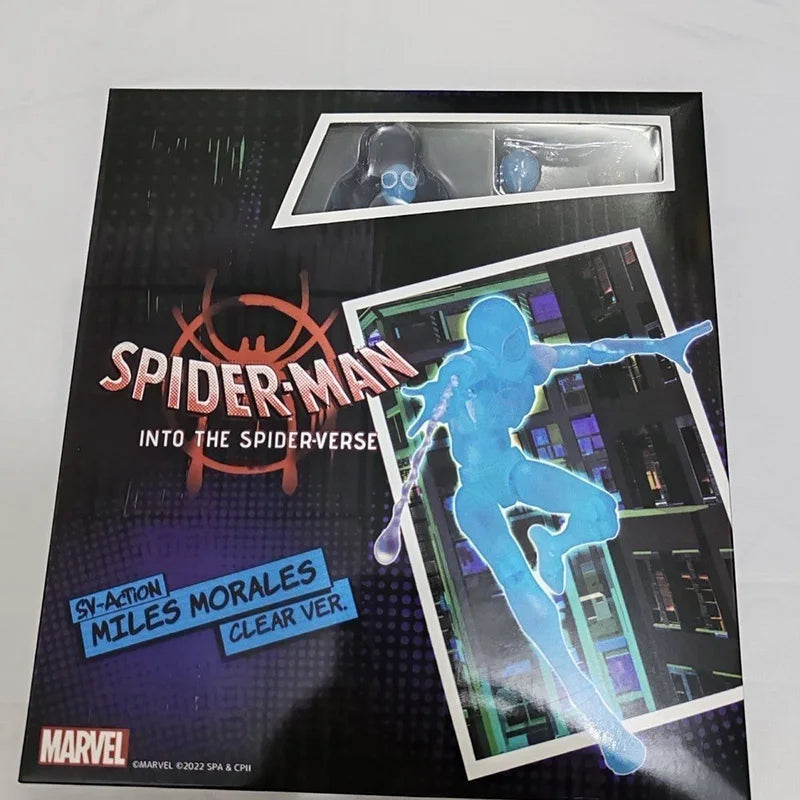 Anime Invisible Spider Man Miles Morales Action Figure Transparent Miles Spiderman Figuirne Movable Figure Collectible Model Toy