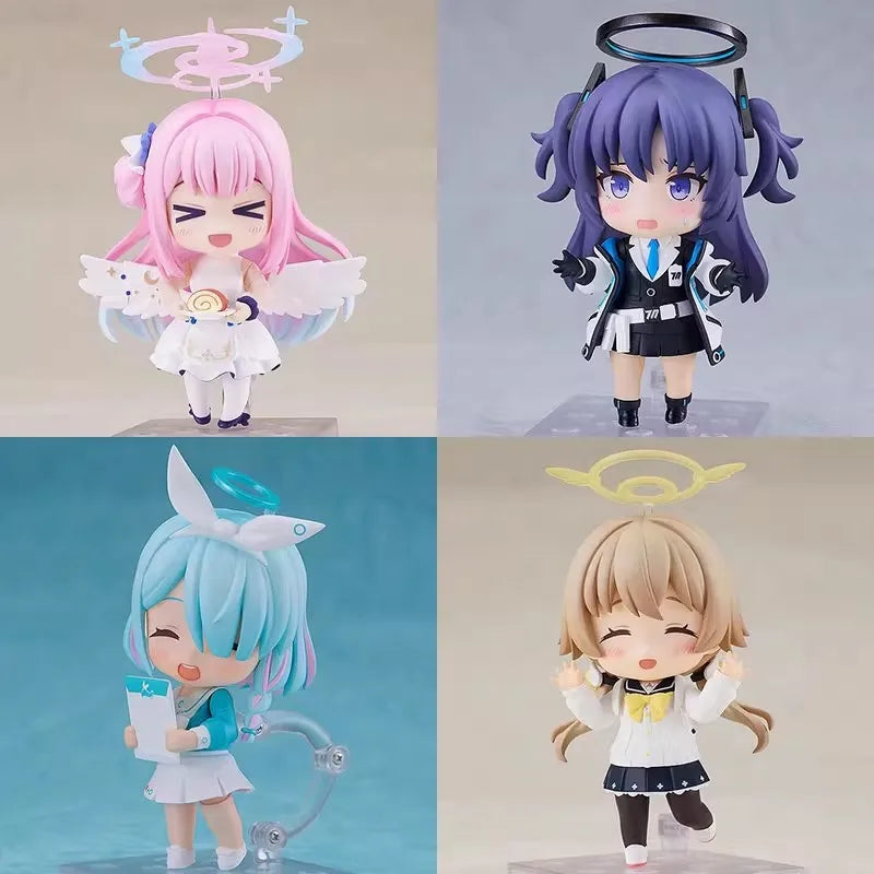 Blue Archive Q Version Nendoroid Shirako Sawa Mika Misono Arona Anime Figure Set Collectible Model