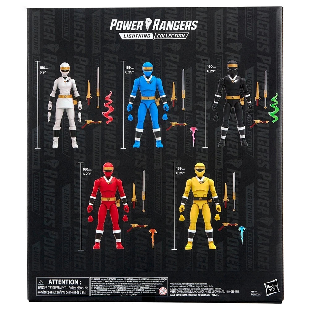 [In-Stock] Hasbro Power Rangers Mighty Morphin Alien Rangers Red, Yellow, Blue, White, and Black Rangre 15cm Figure Model Toys