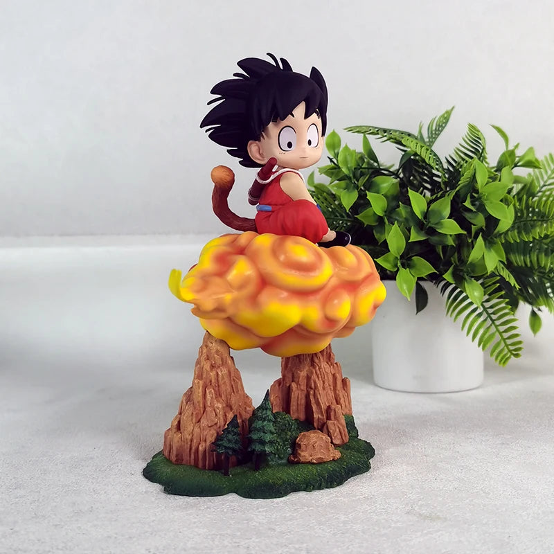 New Dragon Ball Anime Figurine Desktop Decoration Q Version Goku Cloud Base Collectible GK Toy Trendy Two-Dimensional Plaything