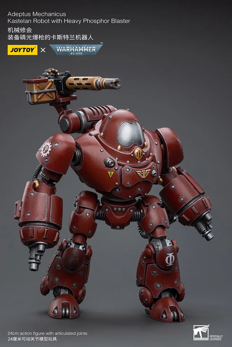 JOYTOY Warhammer 40K Adeptus Mechanicus Kastelan Robot With Heavy Phosphor Blaster Action Figures Collection Doll Original Toys