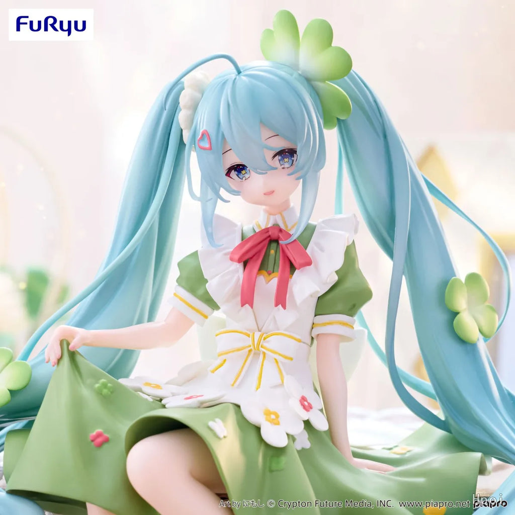 15cm Anime Figure Hatsune Miku Noodle Stopper Lucky Grass Fairy Action Figure PVC Collection Model Ornament Toys Gifts