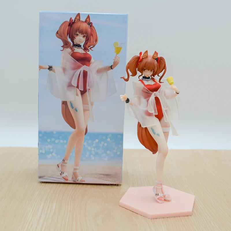 17cm Arknights Angelina Anime Game Figure Shining Summer Time Action Figure Amiya/Texas Figurine Sexy Collectible Model Doll Toy