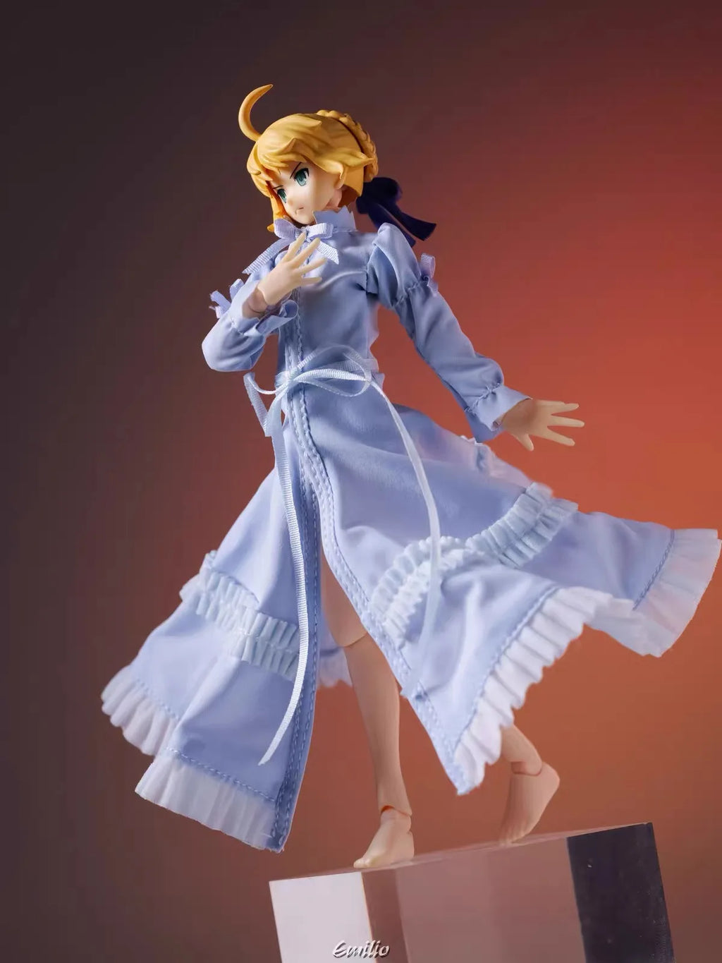 Fate/Stay Night Saber Altria Pendragon Gown Cloth Skirt Adapt 1/12 Figma Blank Body Action Figure Toy Accessories No Figure