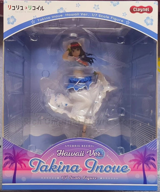 【In Stock】Original Claynel Lycoris Recoil Inoue Takina Hawaii Model Toys Anime Figure Collection Ornaments