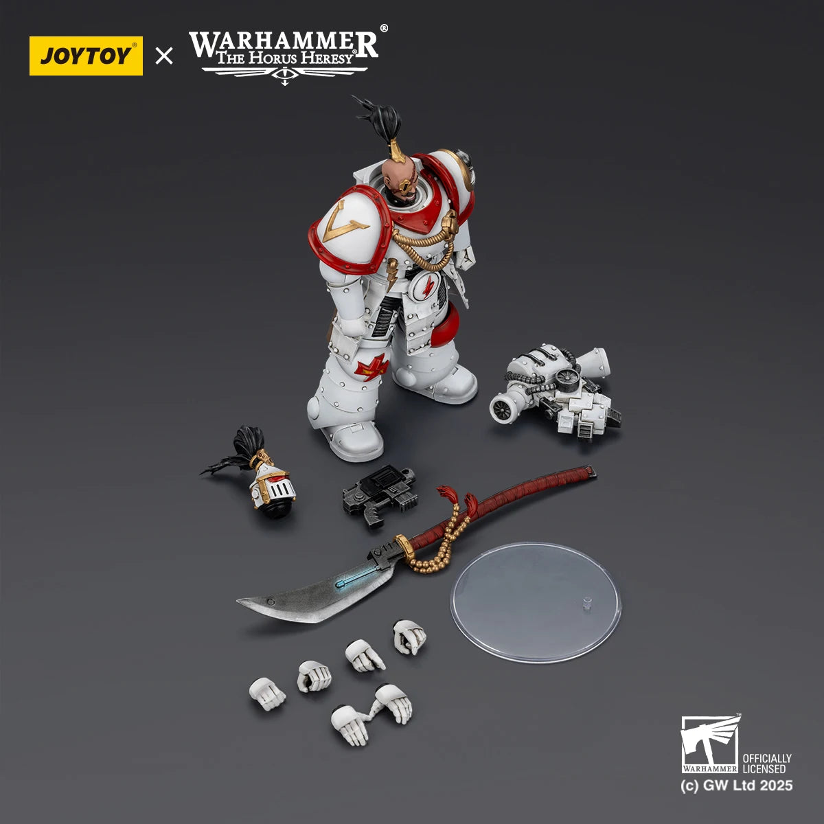 JOYTOY Warhammer 30K White Scars Action Figure 1/18 Legion Praetor Ebon Keshig Terminator Articulated Action Figurine Model Toys