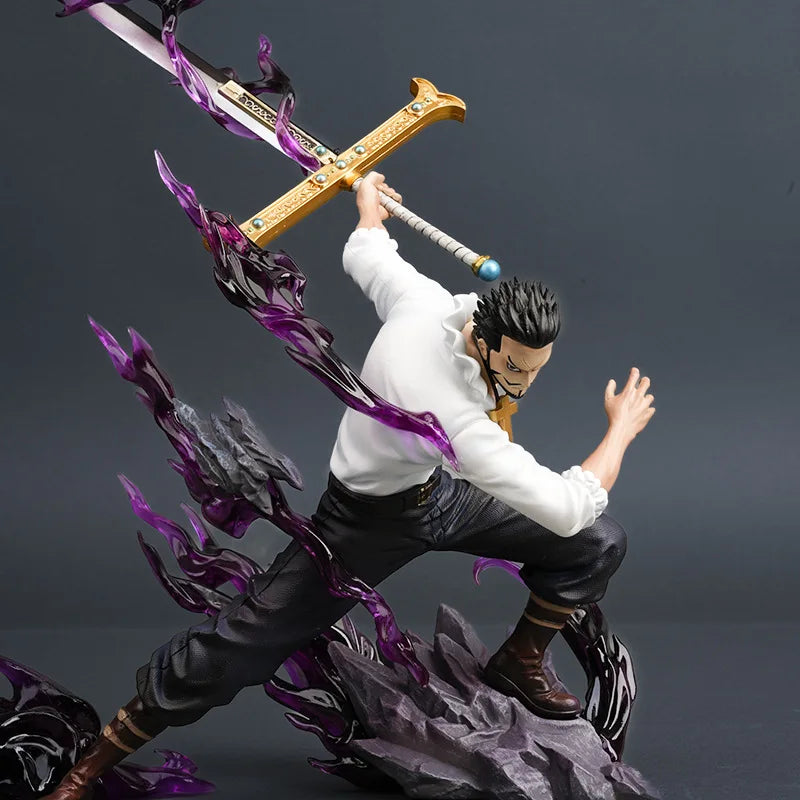 One Piece Dracule Mihawk Фигурки Mi Hawk Екшън Фигурка 35см PVC Статуя Модел Колекция Декорация Детски играчки Подаръци