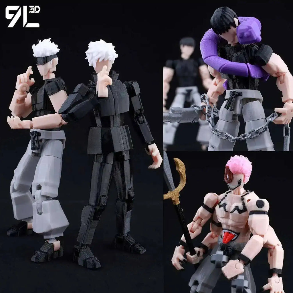 9L3D Gedruckt Lucky Dummy 13 Jujutsu Kaisen Gojo Satoru Toji Yuji Sukuna Anime Action Figuren Mannequin Yuuta Rika Modell T13 Spielzeug
